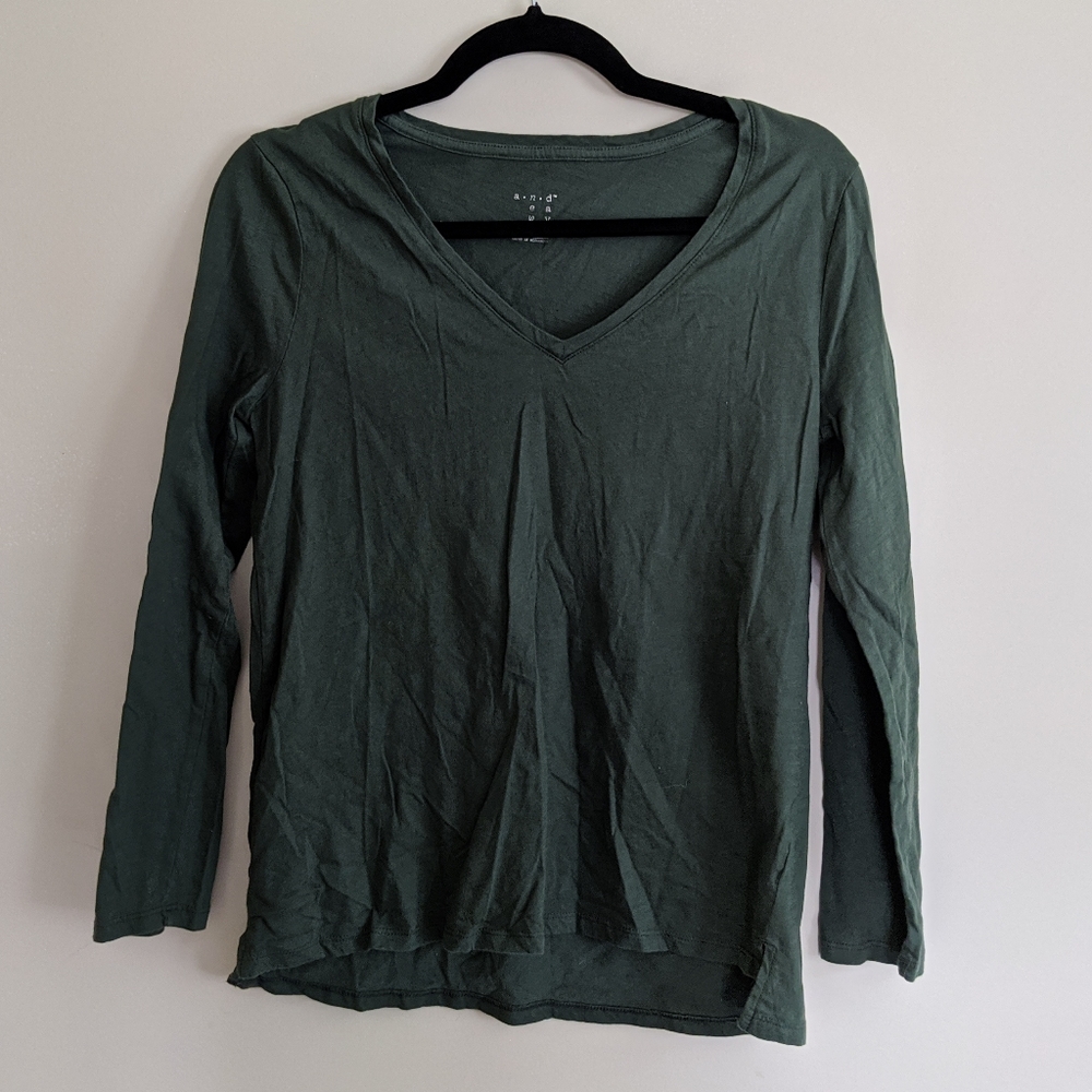A New Day Green Long Sleeve Top